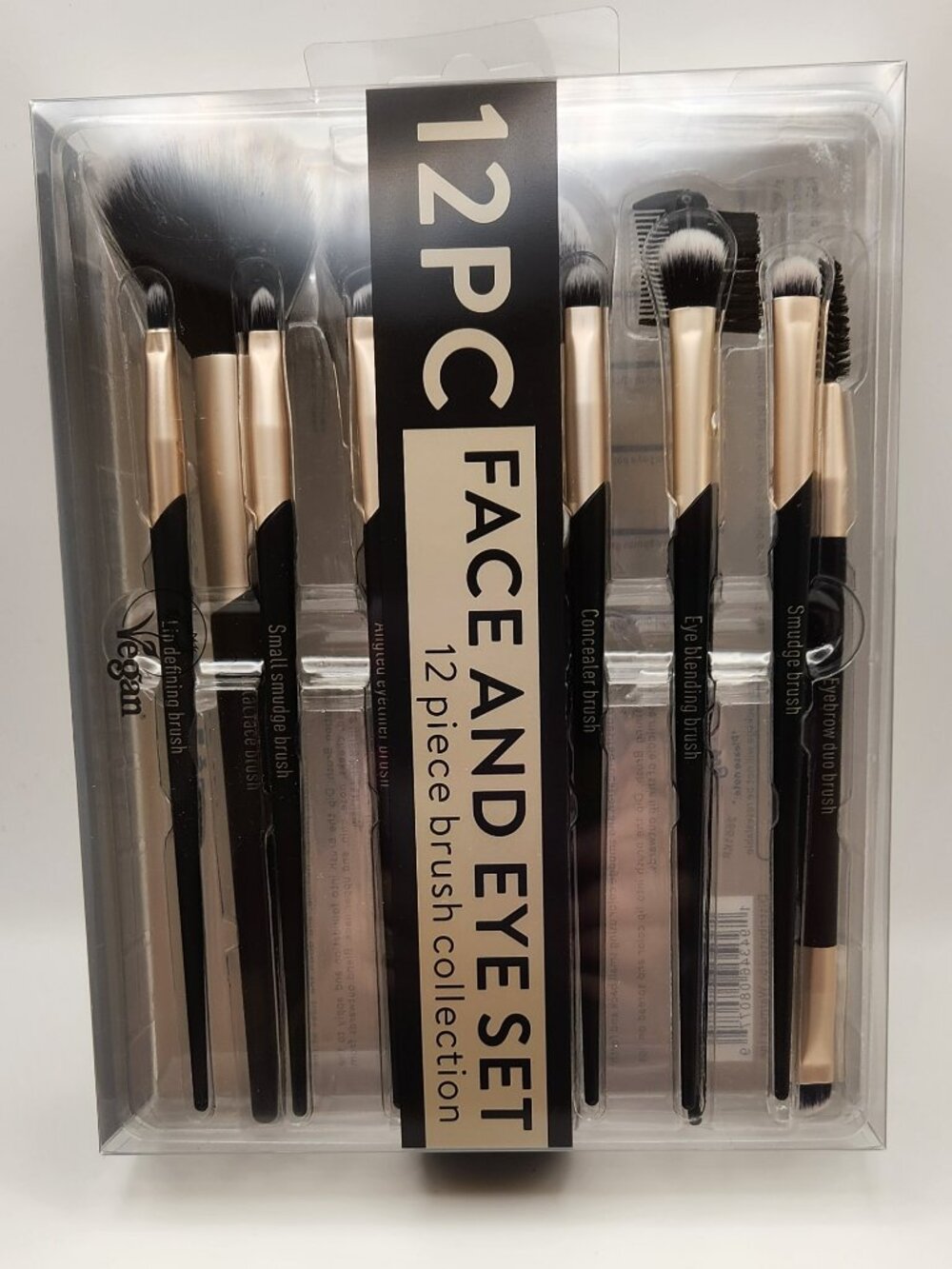 Twelve piece Face & Eye brush collection Vegan NIP